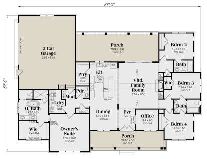 Main Floor  for House Plan #009-00388