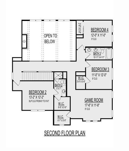 Second Floor for House Plan #9300-00072