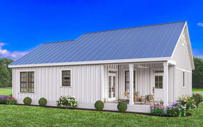 Modern Farmhouse House Plan #009-00389 Elevation Photo