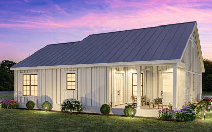 Modern Farmhouse House Plan #009-00389 Elevation Photo
