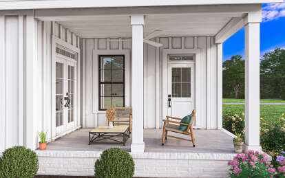 Modern Farmhouse House Plan #009-00389 Elevation Photo
