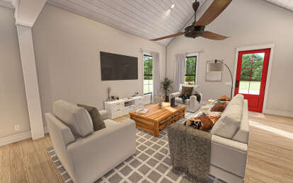 Modern Farmhouse House Plan #009-00389 Additional Photo