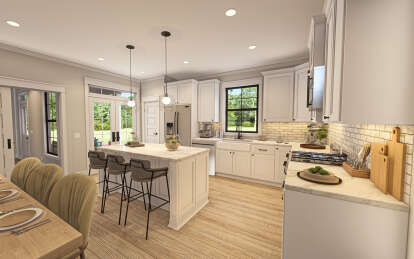 Modern Farmhouse House Plan #009-00389 Additional Photo