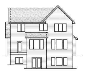 Narrow Lot House Plan #098-00083 Elevation Photo