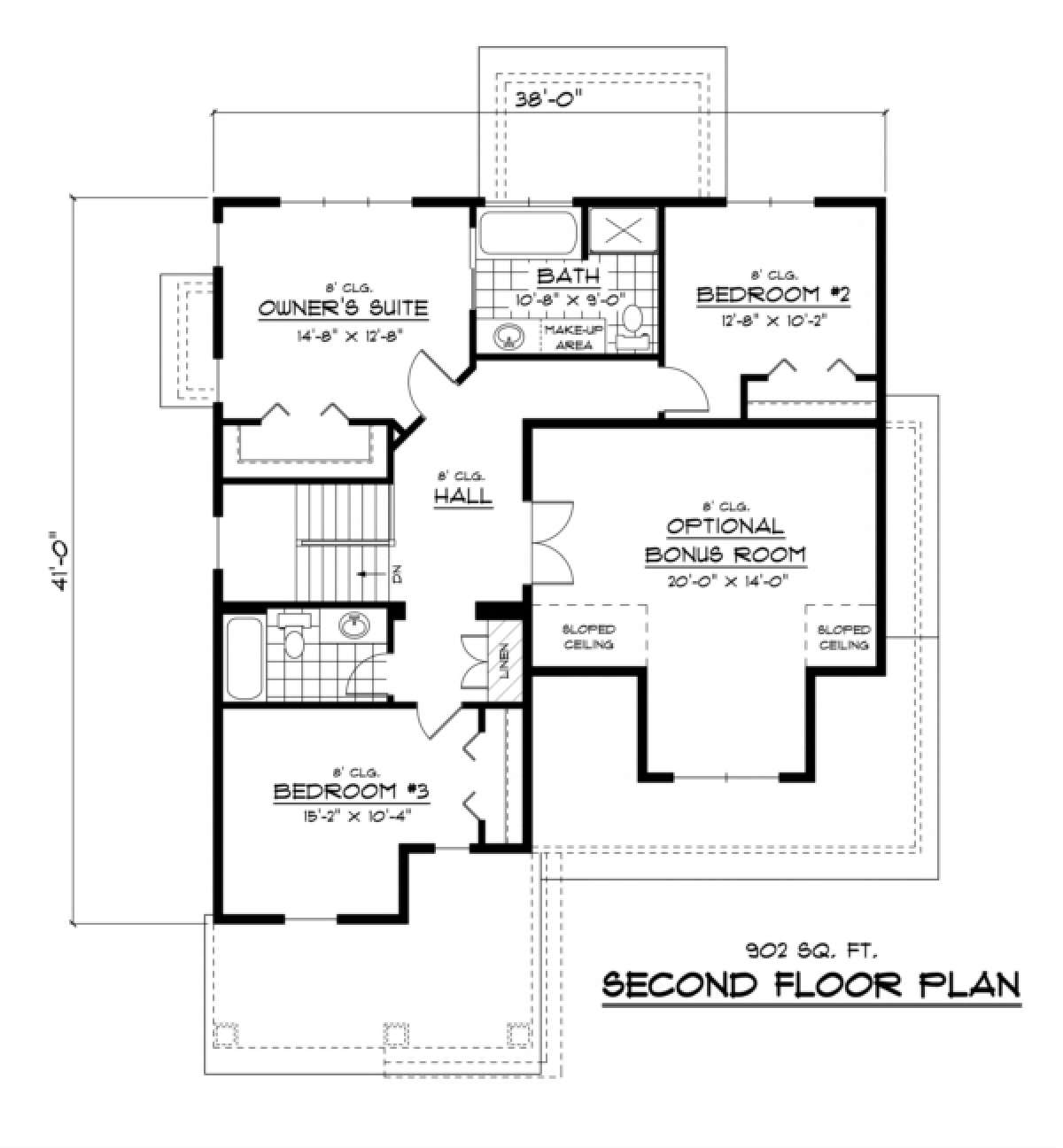 Second Floor for House Plan #098-00083
