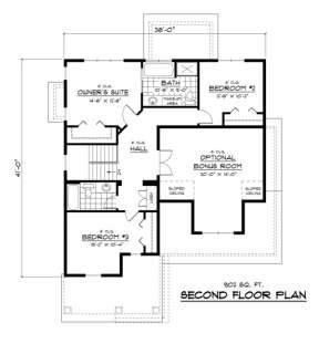 Second Floor for House Plan #098-00083