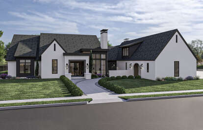 Modern Transitional House Plan #963-00874 Elevation Photo