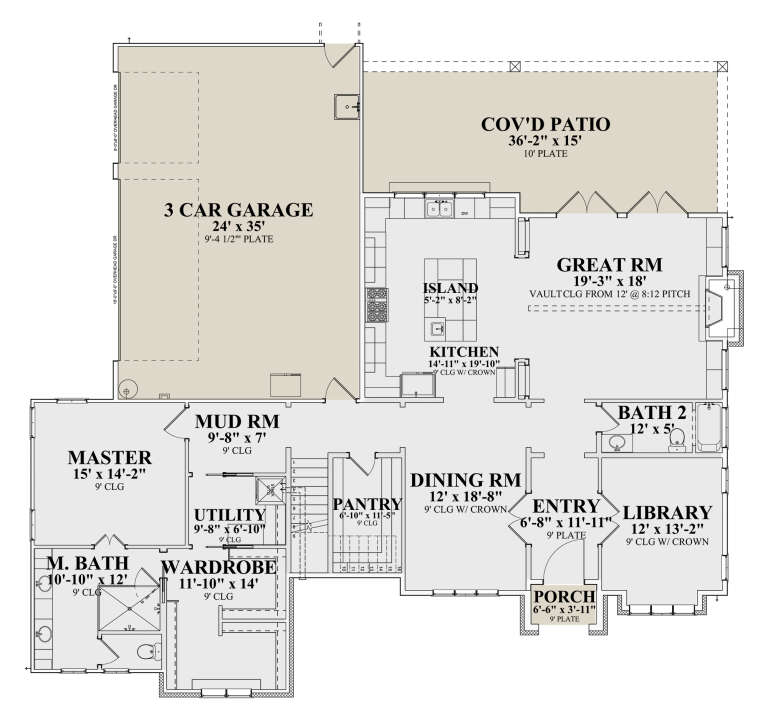 House Plan House Plan #30422 Drawing 1