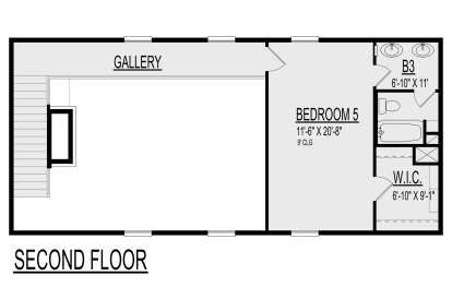 Second Floor for House Plan #9300-00075