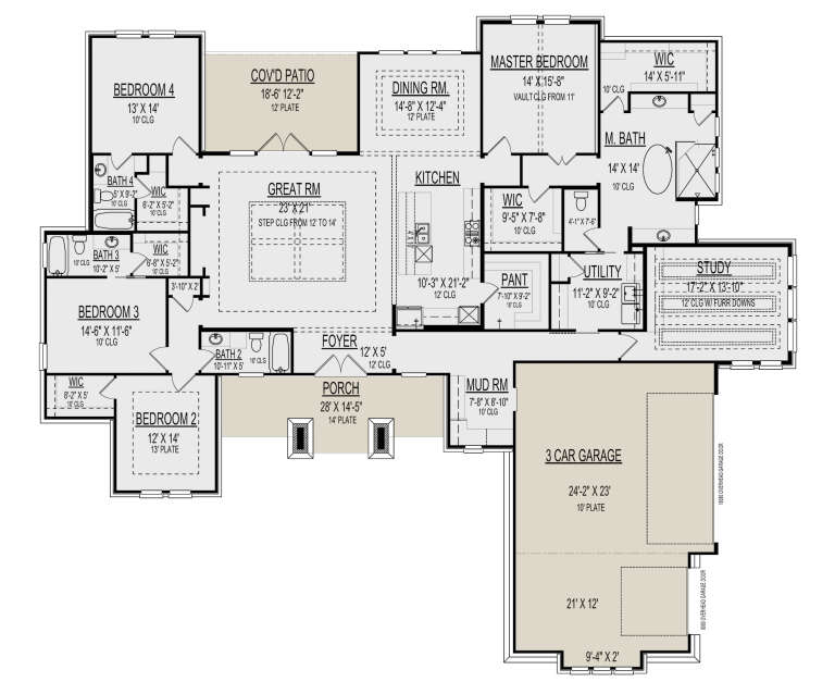 House Plan House Plan #30428 Drawing 1