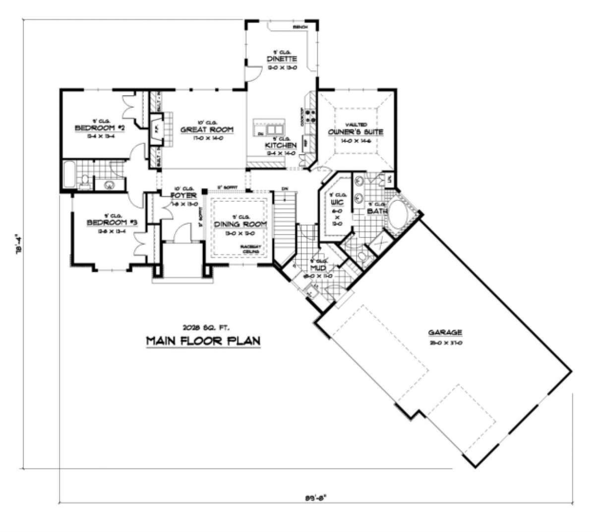 Main Floor for House Plan #098-00084