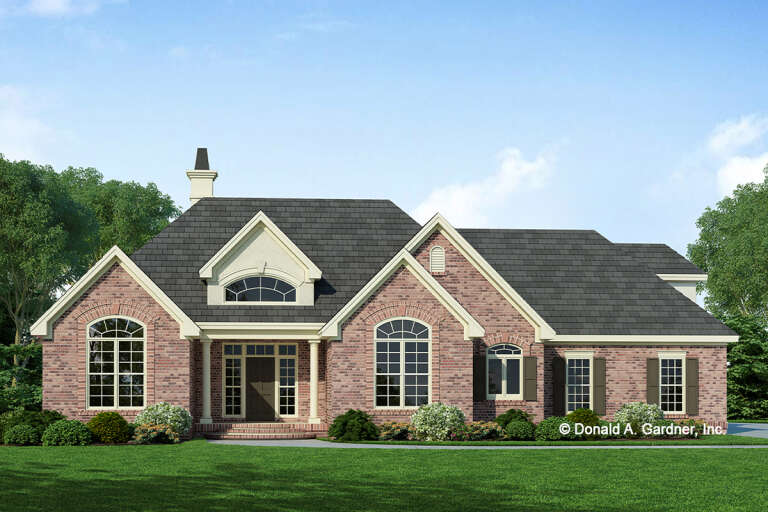 House Plan House Plan #30430 Angled Front Elevation