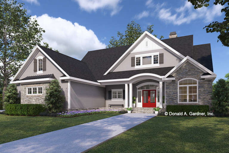 House Plan House Plan #30432 Angled Front Elevation