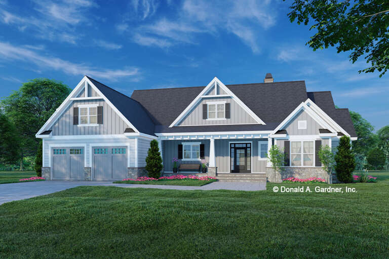 House Plan House Plan #30434 Angled Front Elevation