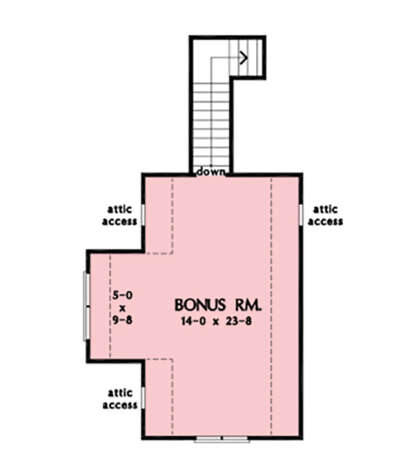 Bonus Room for House Plan #2865-00411