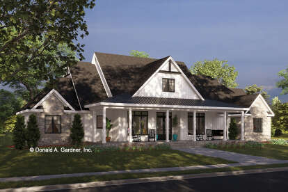 Modern Farmhouse House Plan #2865-00415 Elevation Photo