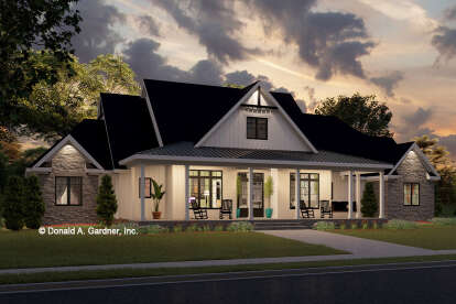 Modern Farmhouse House Plan #2865-00415 Elevation Photo