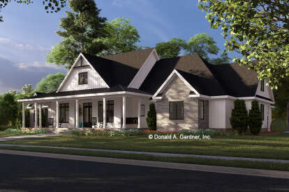 Modern Farmhouse House Plan #2865-00415 Elevation Photo