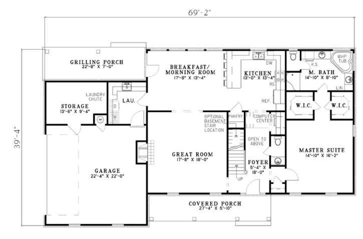 Floorplan 1 for House Plan #110-00088