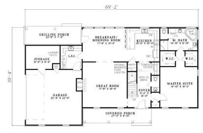 Floorplan 1 for House Plan #110-00088