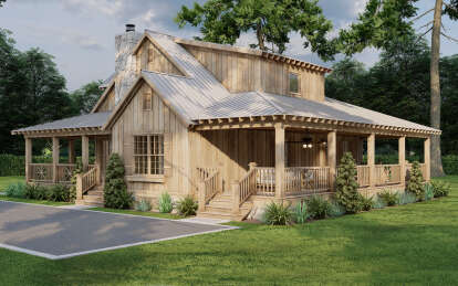 Cabin House Plan #8318-00381 Elevation Photo