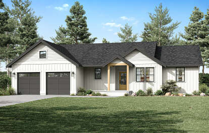 Modern Farmhouse House Plan #2464-00123 Elevation Photo