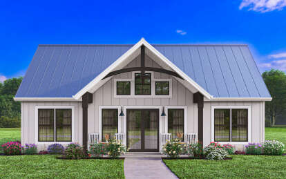 Modern Farmhouse House Plan #1462-00092 Elevation Photo