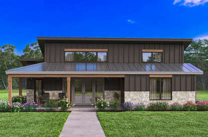Modern House Plan #1462-00093 Elevation Photo