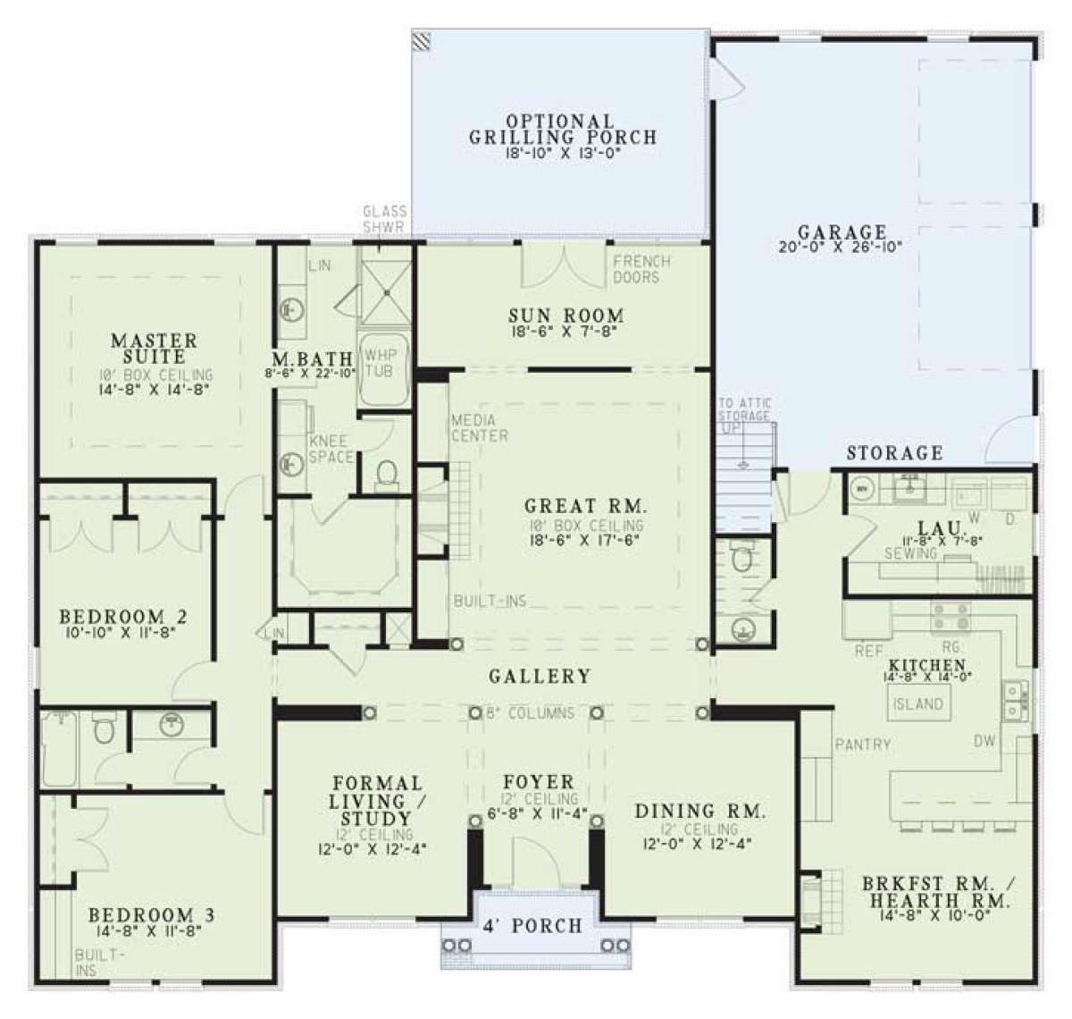 Floorplan 1 for House Plan #110-00089