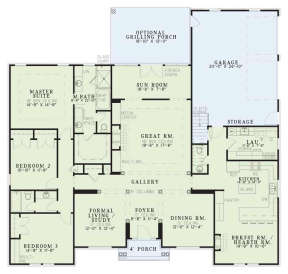 Floorplan 1 for House Plan #110-00089
