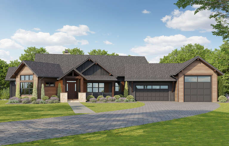 House Plan House Plan #30454 Angled Front Elevation