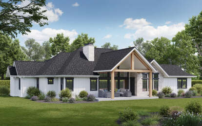 Modern Farmhouse House Plan #5631-00250 Elevation Photo