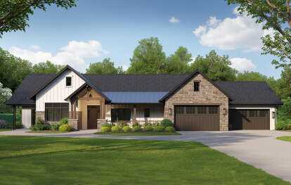 Modern Farmhouse House Plan #5631-00251 Elevation Photo