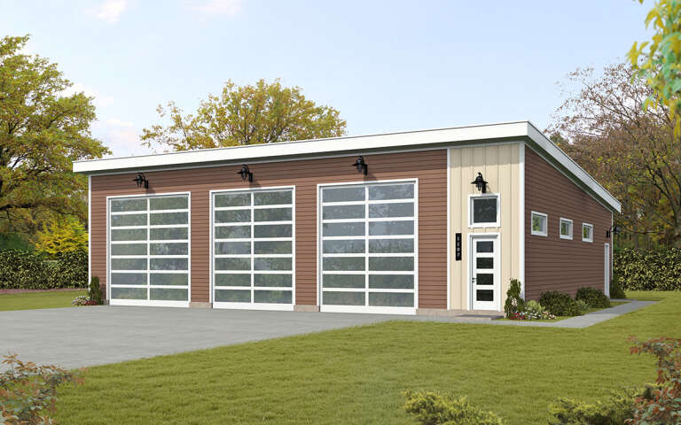 House Plan House Plan #30458 Angled Front Elevation