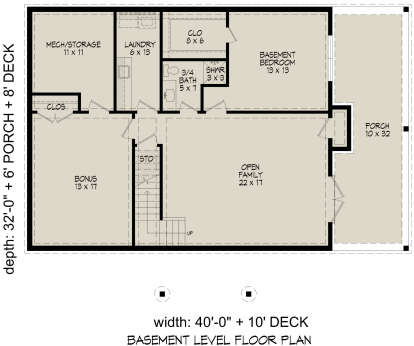 Basement for House Plan #940-00986
