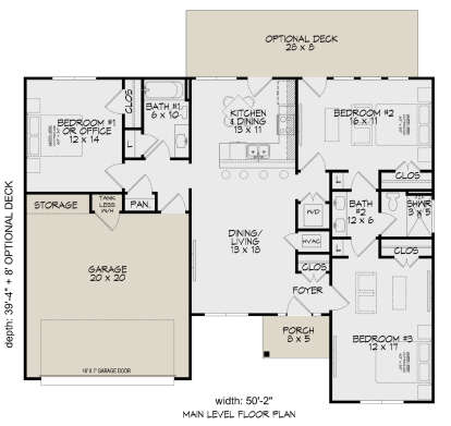 Main Floor  for House Plan #3367-00070