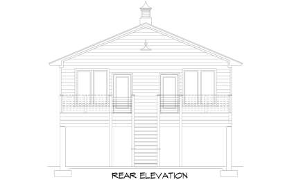 Coastal House Plan #3367-00073 Elevation Photo