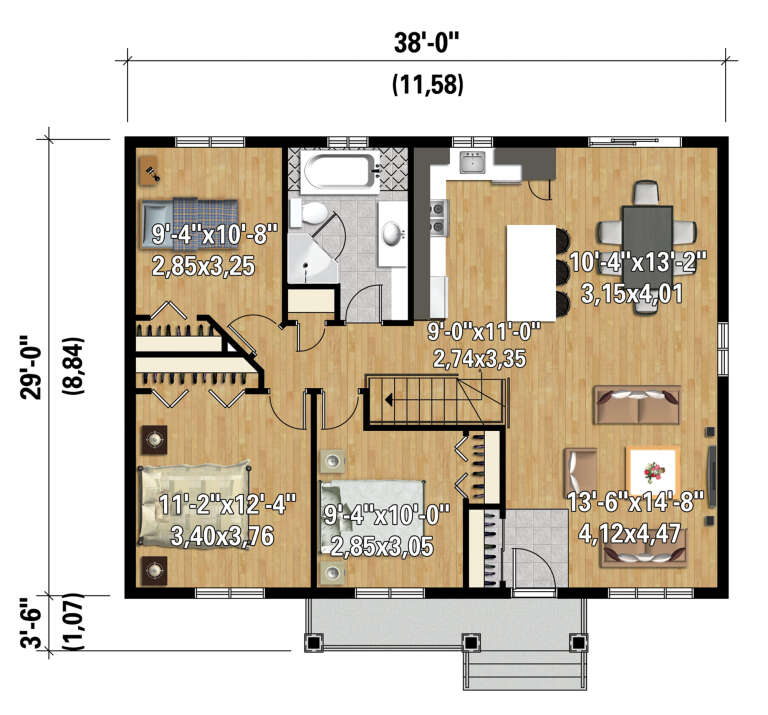 House Plan House Plan #30468 Drawing 1