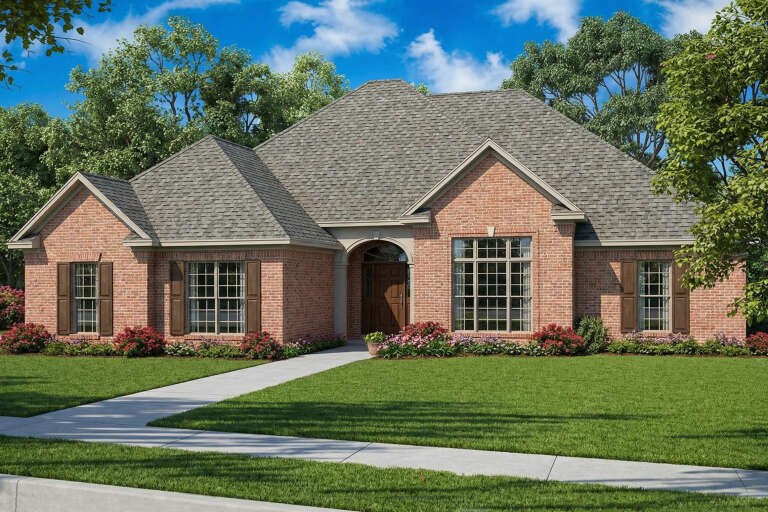 House Plan House Plan #3047 Angled Front Elevation