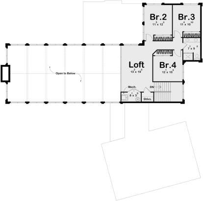 Second Floor for House Plan #963-00875