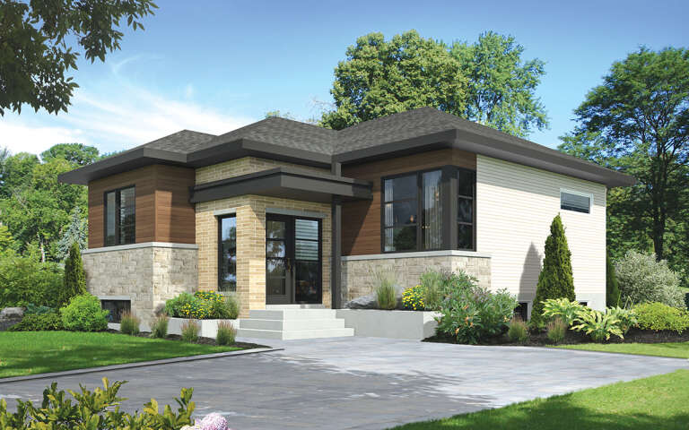 House Plan House Plan #30472 Angled Front Elevation
