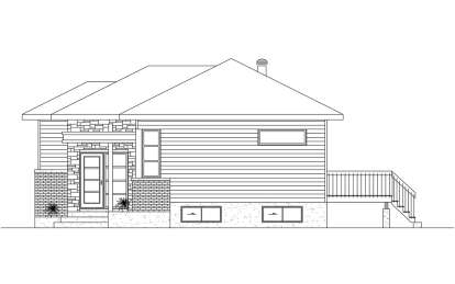 Modern House Plan #6146-00579 Elevation Photo