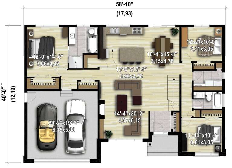 House Plan House Plan #30474 Drawing 1
