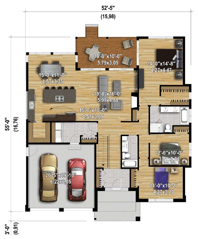 House Plan House Plan #30478 Drawing 1
