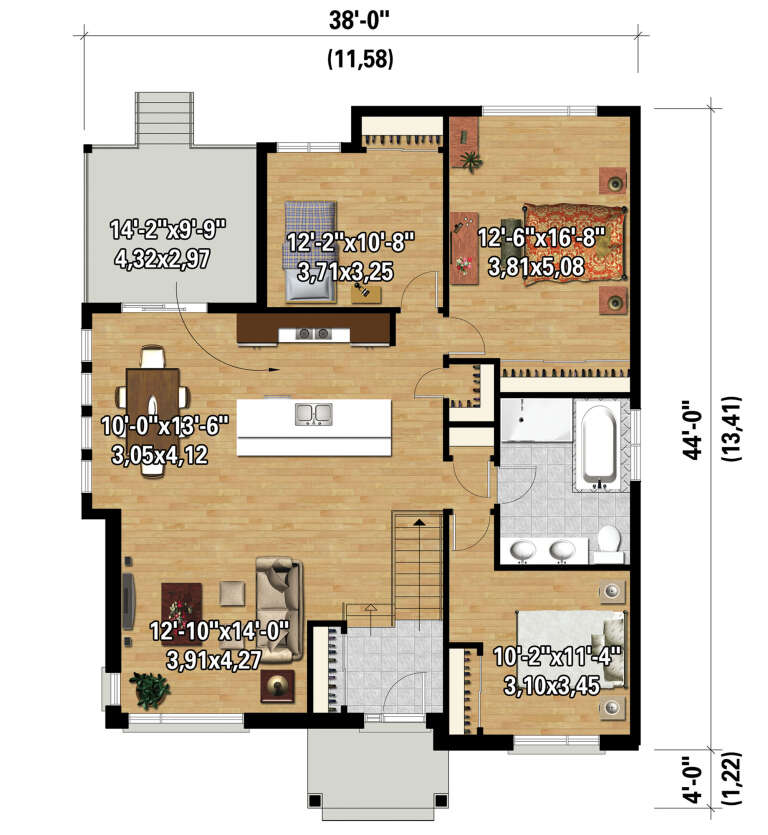 House Plan House Plan #30479 Drawing 1