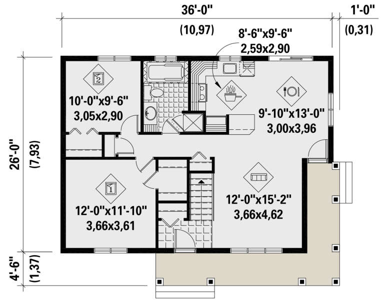 House Plan House Plan #30480 Drawing 1