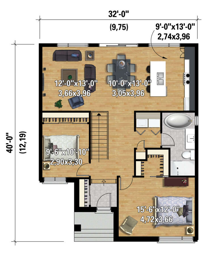 House Plan House Plan #30481 Drawing 1