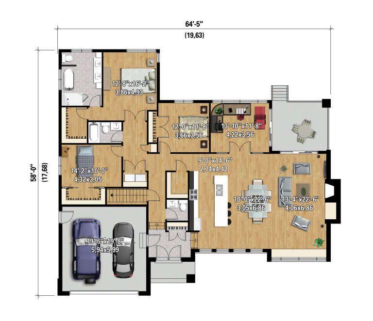 House Plan House Plan #30482 Drawing 1