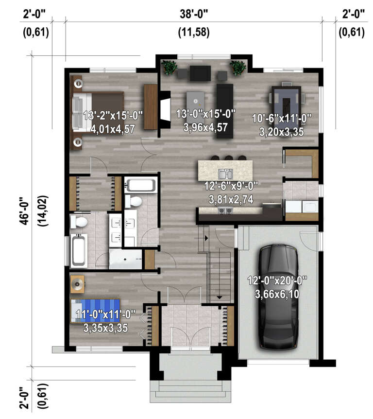 House Plan House Plan #30483 Drawing 1