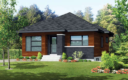 Contemporary House Plan #6146-00593 Elevation Photo